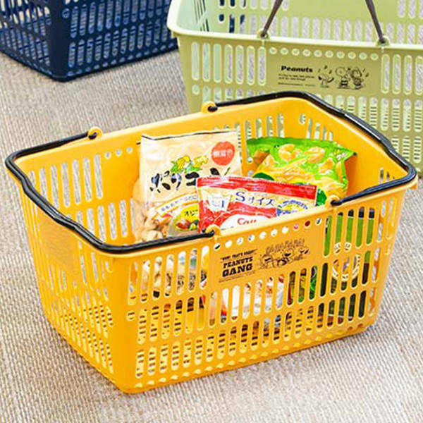 バスケット 収納 スヌーピー ショッピングバスケット 買い物かご レジカゴ 収納バスケット エコバッグ かご カゴ 日本製 リビングート Paypayモール店 通販 Paypayモール