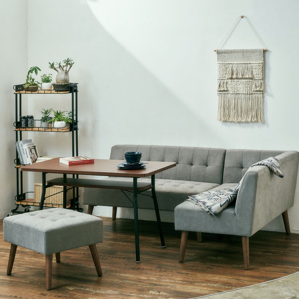 弘益 オットマン ミルド 高さ42cm 足置き スツール ソファ 木製