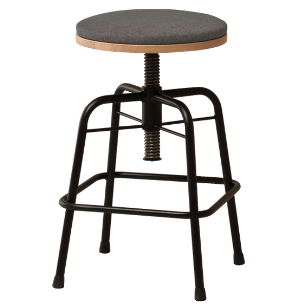 スツール グラム 高さ43〜55cm 高さ調整 椅子 スチール脚 ヴィンテージ