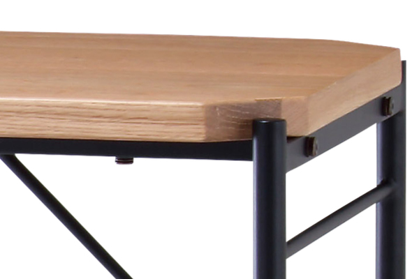 弘益 デスク 幅90cm グラム 木製 天然木 突板 スチール脚 ワークデスク