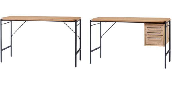 ヴィンテージ風 天然木 テーブル デスク 120×45 アンティーク アイアン