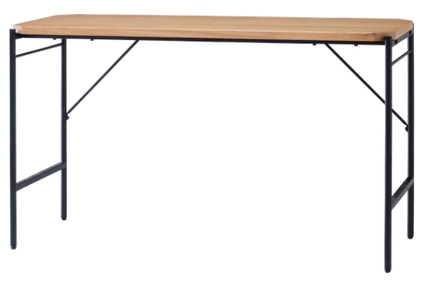 弘益 デスク 幅120cm グラム 木製 天然木 突板 スチール脚 ワーク