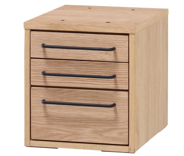 弘益 デスク 引き出し 3段 グラム ワークデスク専用 木製 天然木 突板