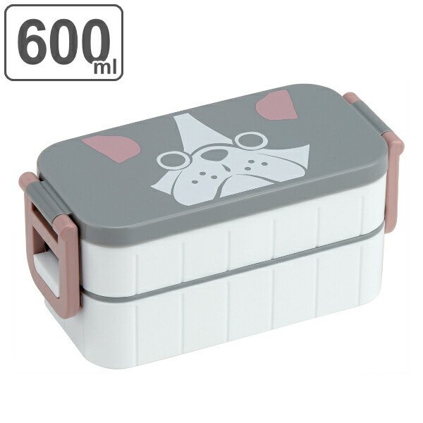 スケーター お弁当箱 2段 抗菌 600ml タイトランチボックス フレンチ