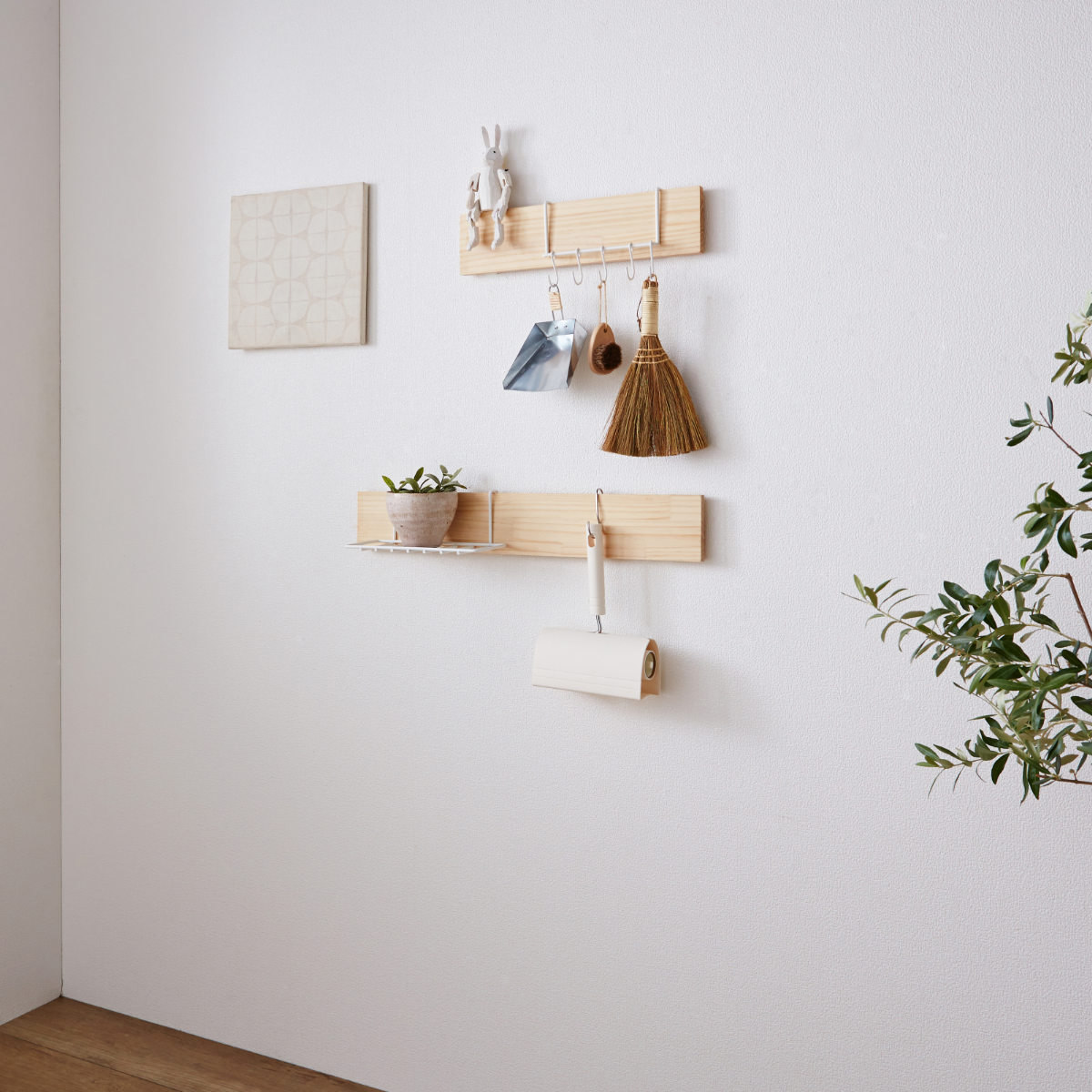 LABRICO 棚板 ラブリコ パイン集成材 白 茶 幅40×奥行10×高さ1.5cm