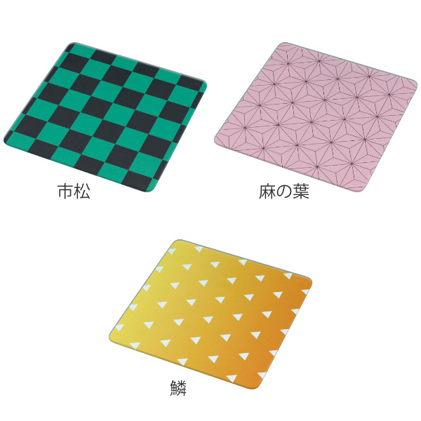 キッチントッププレート 鍋敷き 耐熱ガラス製 和柄 20×20cm ガラス