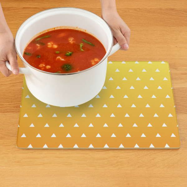 キッチントッププレート 鍋敷き 耐熱ガラス製 和柄 40×30cm ガラス