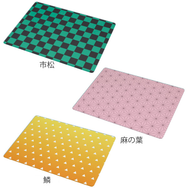 花柄ガラス製マット(鍋敷き） キッチントッププレート 鍋敷き 耐熱ガラス製 和柄 40×30cm ガラス