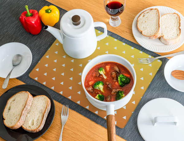 キッチントッププレート 鍋敷き 耐熱ガラス製 和柄 40×30cm ガラス