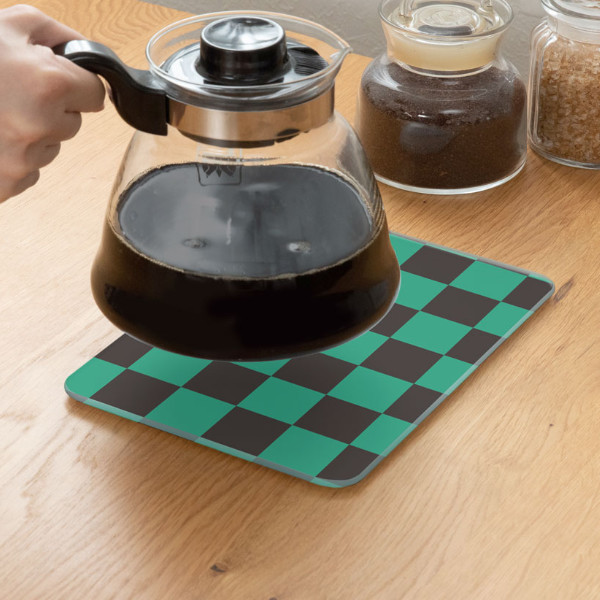 キッチントッププレート 鍋敷き 耐熱ガラス製 和柄 22.6×16.2cm ガラス