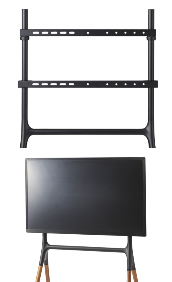 東谷 テレビスタンド 壁掛け風 天然木脚 55型対応 幅82cm （ 壁寄せ