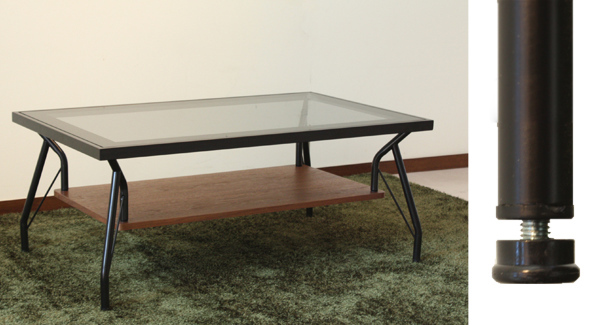 ガラステーブル 幅90cm センターテーブル 木製 天然木 突板 ロー 