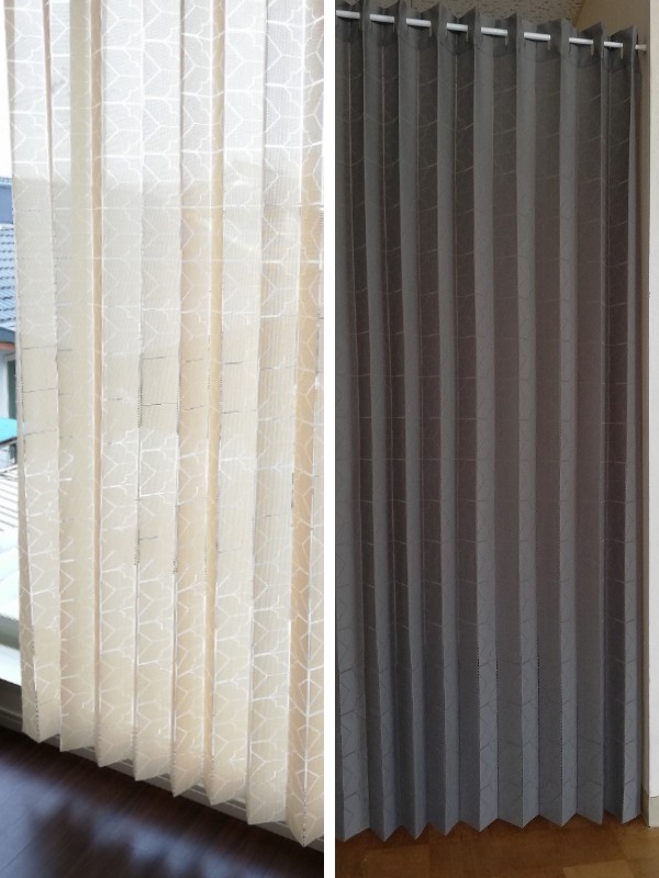間仕切り カーテン 150×220cm パタッとたためるカーテン 防炎加工 キカ