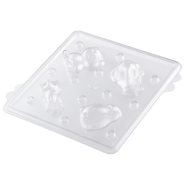 チョコ型 立体 どうぶつ 動物 プラスチック製 （ リトルシェフクラブ