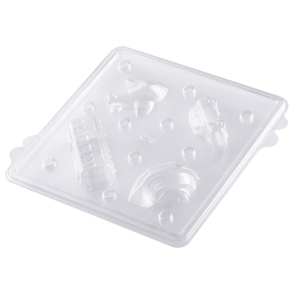 チョコ型 立体 のりもの 乗り物 プラスチック製 （ リトルシェフクラブ