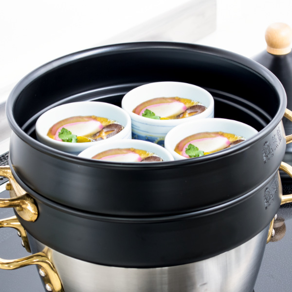 ステワ 24cm 蒸籠 ブラック 蒸し器 業務用 中尾アルミ （ 蒸籠用ステワ