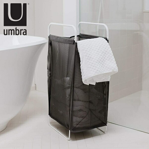 ランドリーバスケット umbra アンブラ シンチ ランドリーハンパー スリム 大容量 折りたたみ （ 洗濯 脱衣かご 洗濯物入れ 洗濯かご ）