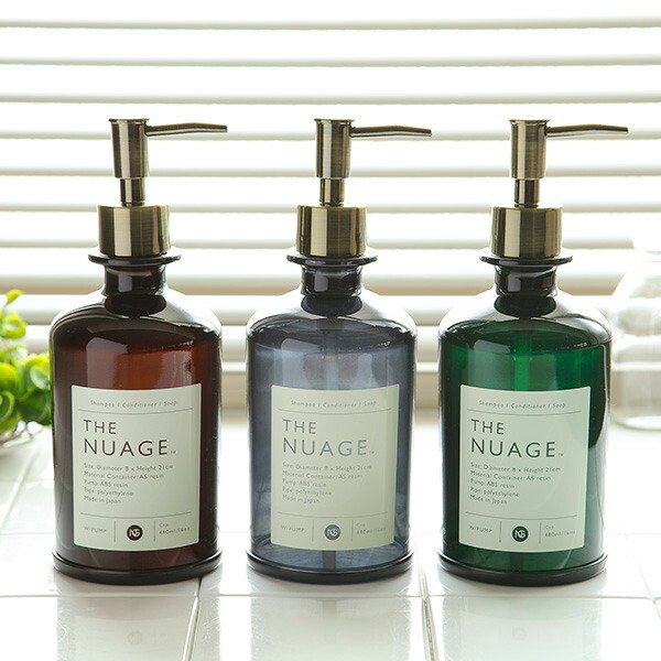 オーダー専用ページ シャンプー・コンディショナー・ボディウォッシュスティッカー ディスペンサー 480ml Nuage おしゃれ シャンプー コンディショナー