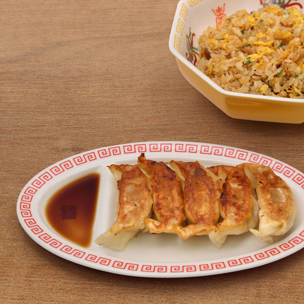 餃子皿 24cm おまち堂 皿 食器 中華食器 陶器 （ 電子レンジ対応 食洗