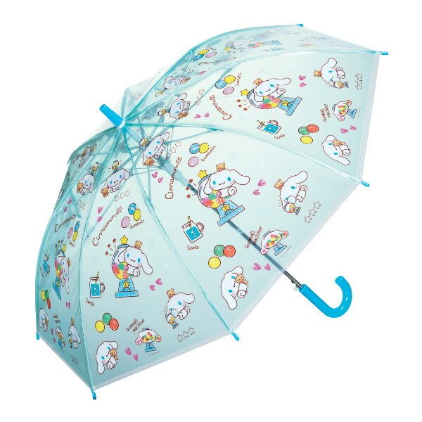 ビニール傘 子ども用 55cm ワンタッチ式 シナモロール おやつタイム 子ども用ビニール傘 傘 （ かさ カサ アンブレラ 雨具 レイングッズ 長傘 ）