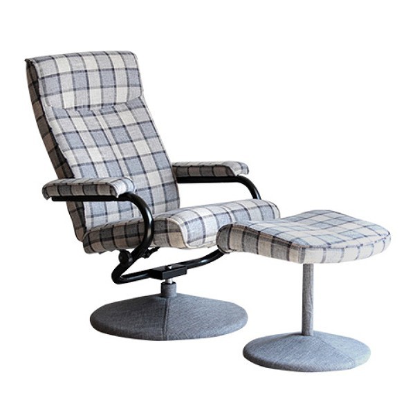 新品　83-940 ワルツ　リラックスチェア　チェック柄 Amazon｜大川家具 GART リクライニングチェア ケッテ 幅70cm ブラウン