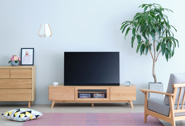 一生紀（ISSEIKI） テレビ台 ローボード 北欧風 アルダー無垢材 オイル