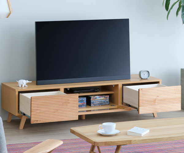 一生紀（ISSEIKI） テレビ台 ローボード 北欧風 アルダー無垢材 オイル