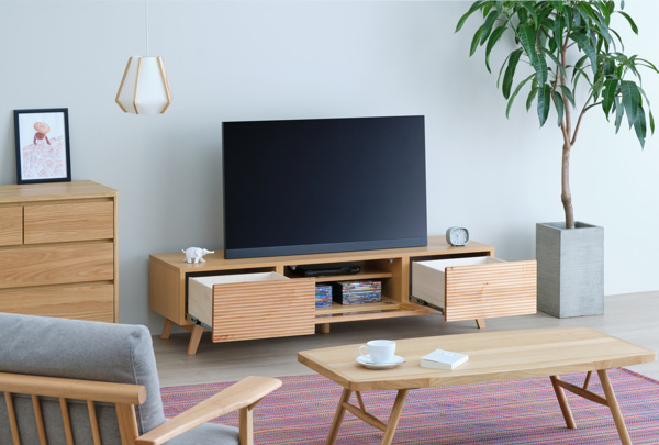 一生紀（ISSEIKI） テレビ台 ローボード 北欧風 アルダー無垢材 オイル