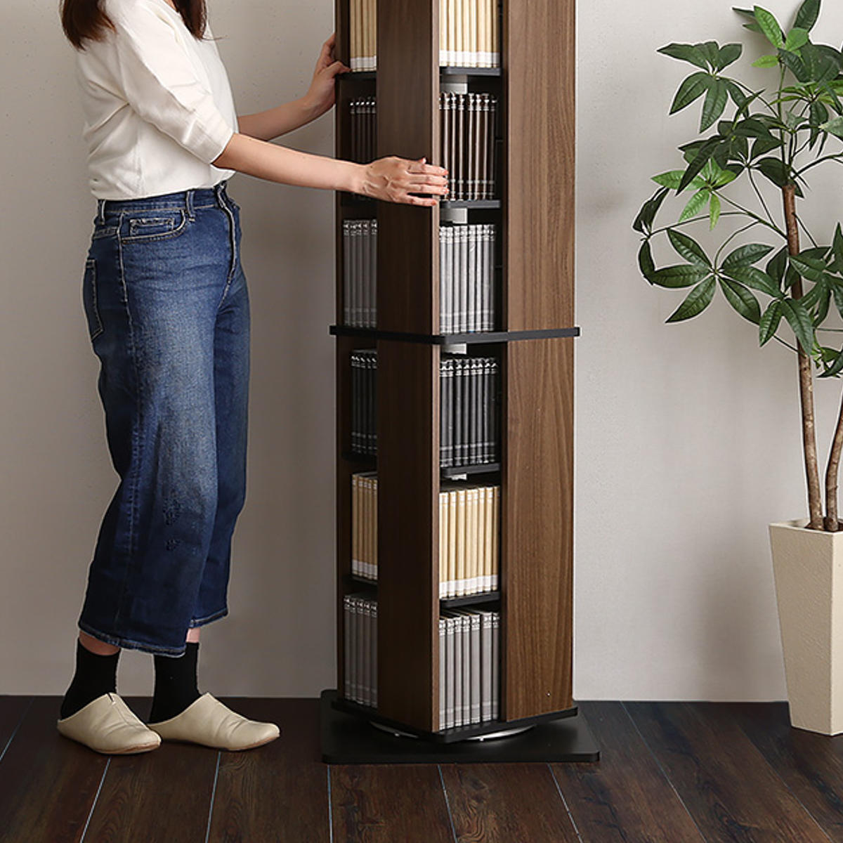 ホームテイスト（HOME taste） 回転式 コミックラック 6段 ブック