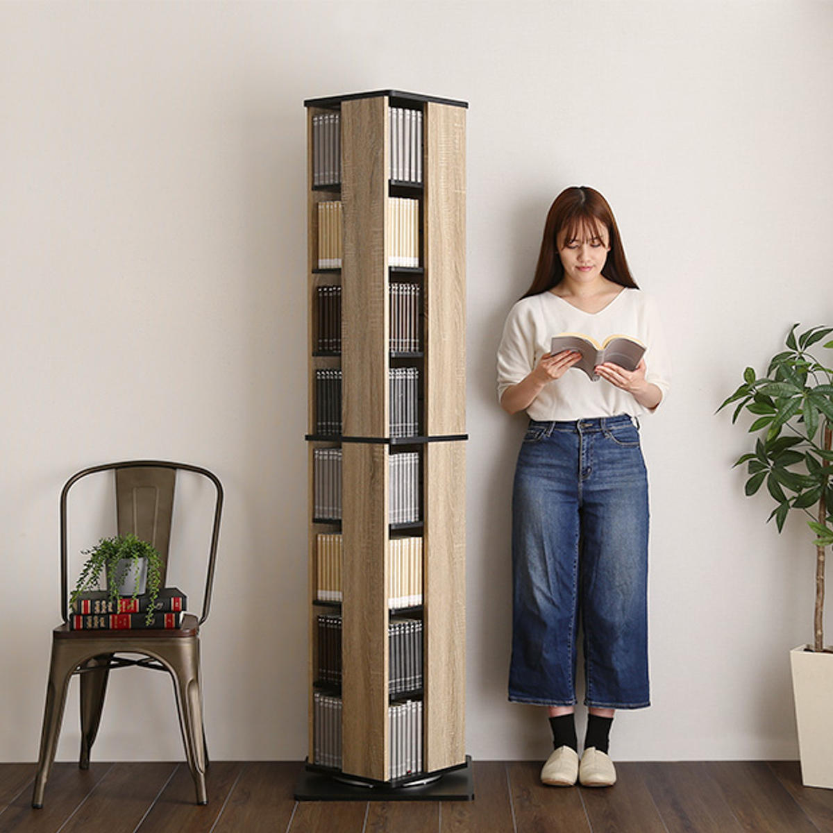 ホームテイスト（HOME taste） 回転式 コミックラック 8段 ブック