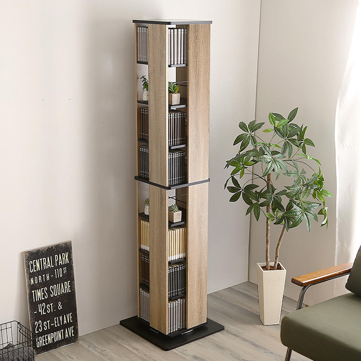 ホームテイスト（HOME taste） 回転式 コミックラック 8段 ブック