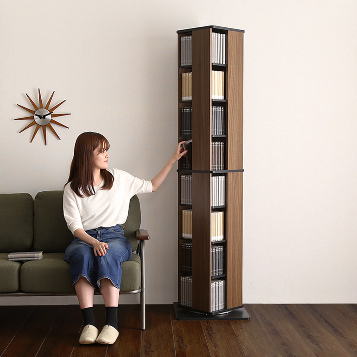 ホームテイスト（HOME taste） 回転式 コミックラック 8段 ブック