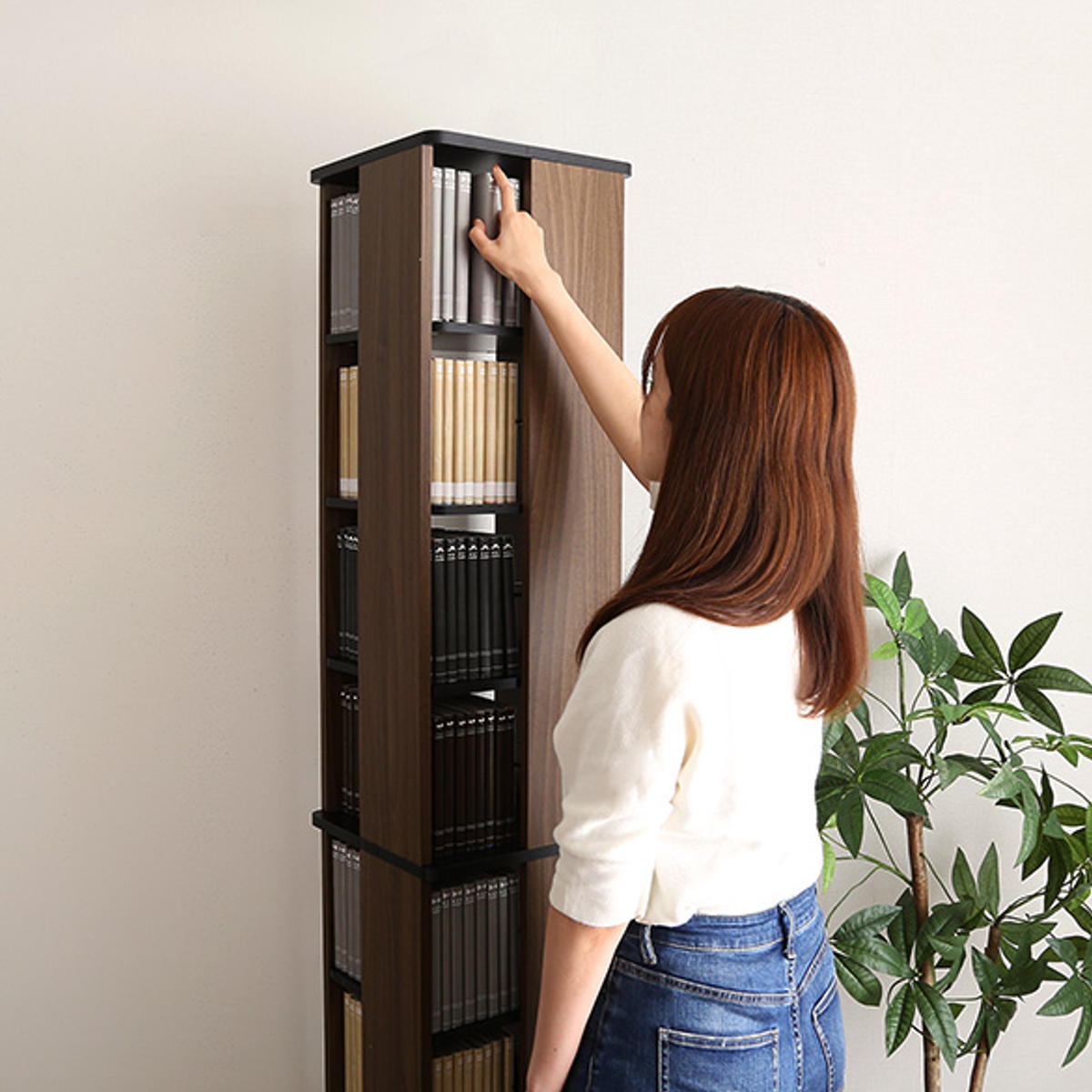 ホームテイスト（HOME taste） 回転式 コミックラック 8段 ブック