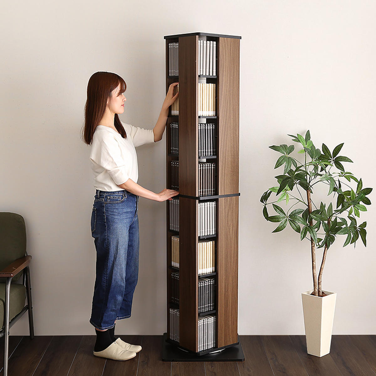 ホームテイスト（HOME taste） 回転式 コミックラック 8段 ブック