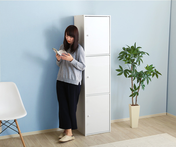 ホームテイスト（HOME taste） カラーボックス 幅41cm 3枚扉 6段