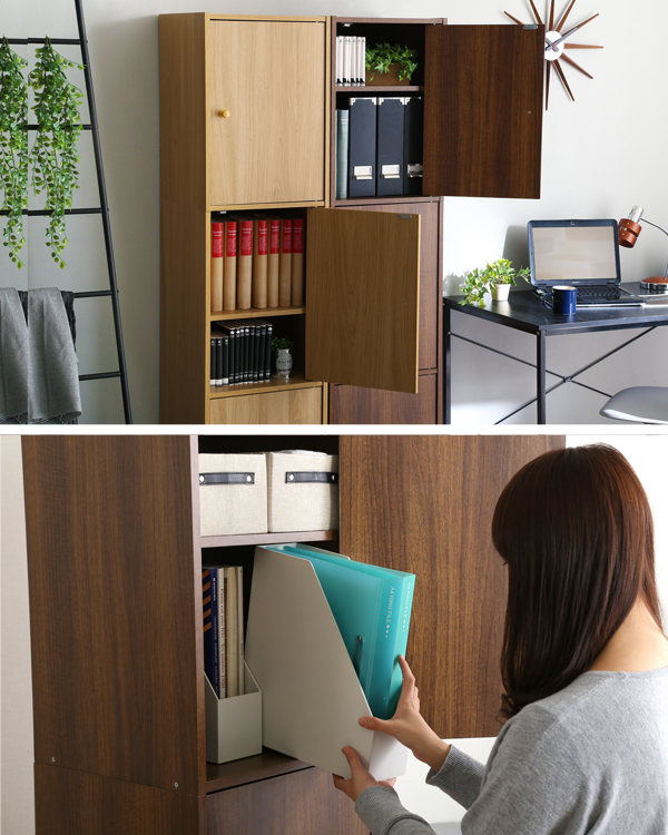 ホームテイスト（HOME taste） カラーボックス 幅41cm 3枚扉 6段