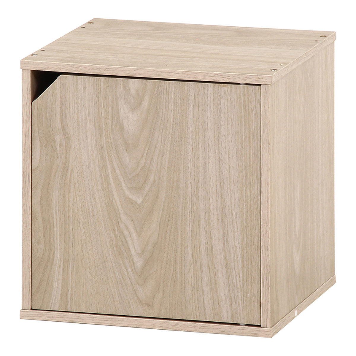 不二貿易（Fuji Boeki） カラーボックス 幅34.5cm 扉付き キューブ型