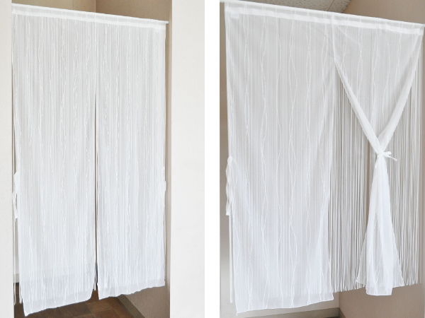 ち*ら様 新品✨️未使用川島セルコンエレガント目隠し暖簾レース　花柄ブラウン2セ 楽天市場】のれん ナチュラル 85cm幅 150cm丈 モダンリーフ ブラウン