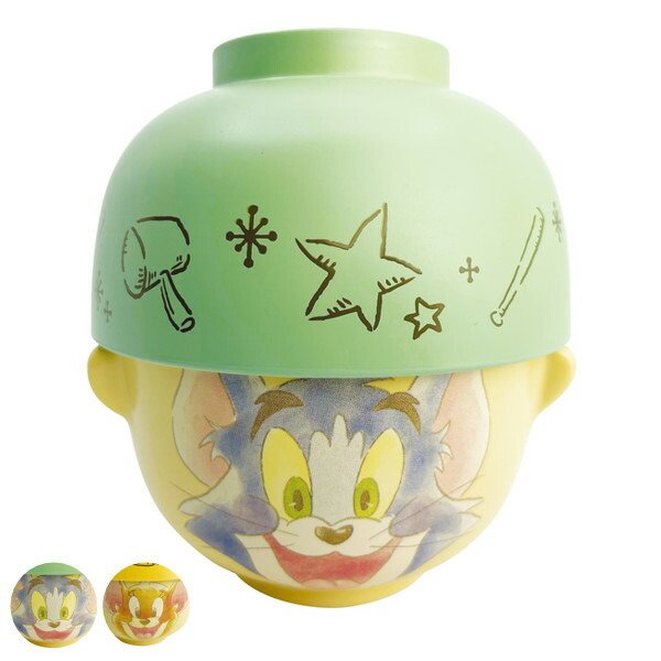 汁椀茶碗セット ミニ トムとジェリー 磁器 プラスチック 子供用食器 汁