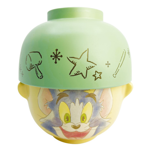 汁椀茶碗セット ミニ トムとジェリー 磁器 プラスチック 子供用食器 汁