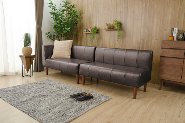 セルタン ソファ 2人掛け 幅110cm ダイニングソファ レザー調