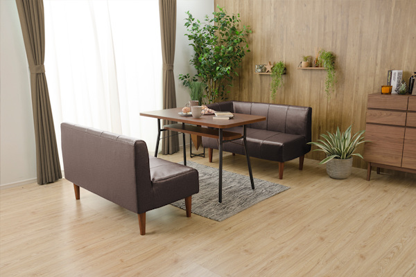 セルタン ソファ 2人掛け 幅110cm ダイニングソファ レザー調