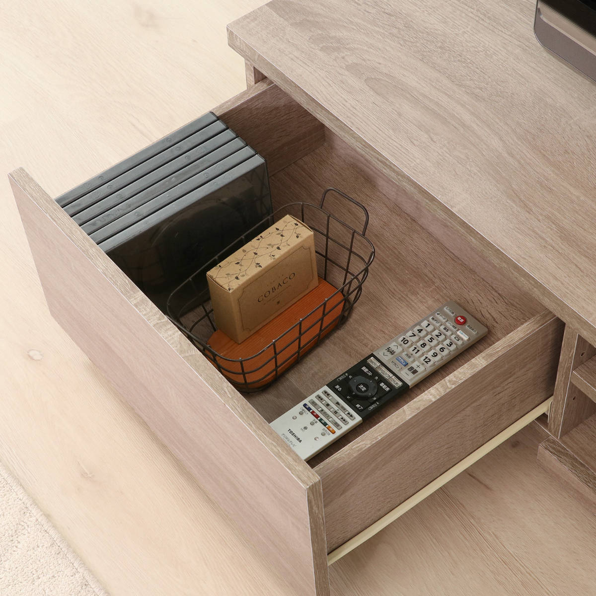 不二貿易（Fuji Boeki） テレビ台 幅150cm ローボード 引出しタイプ