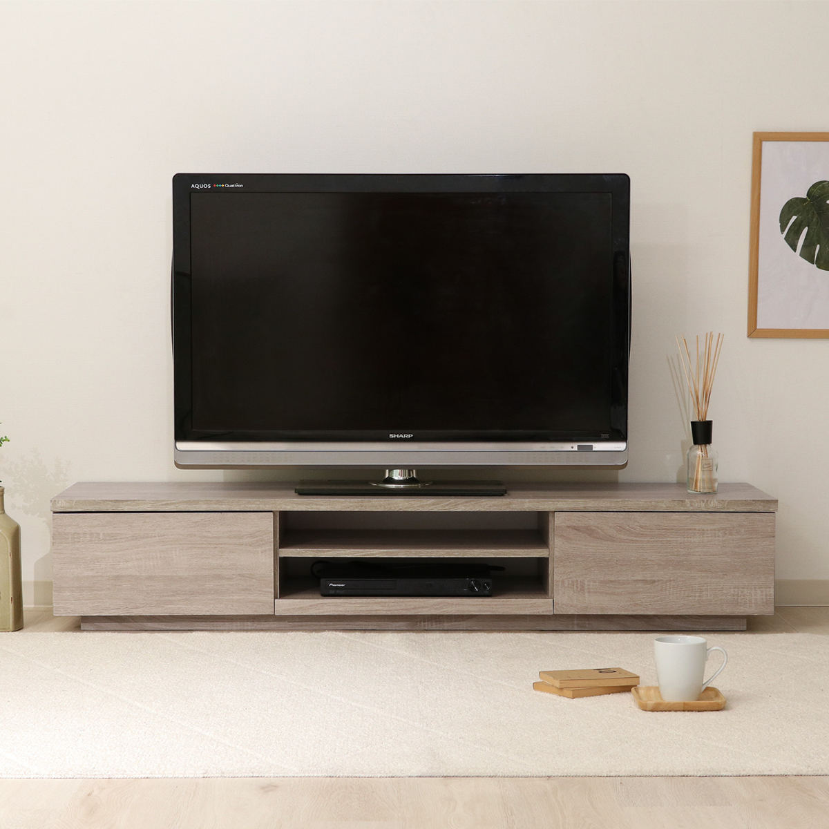 テレビ台（本日取引可能な方、3000円です） 不二貿易（Fuji Boeki） テレビ台 幅150cm ローボード 引出しタイプ