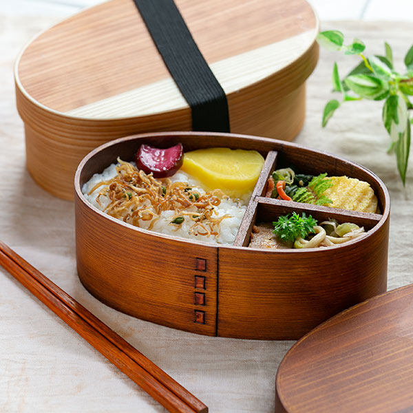 弁当箱 曲げわっぱ 抗菌 400ml 1段 S （ お弁当箱 木製 漆塗り わっぱ