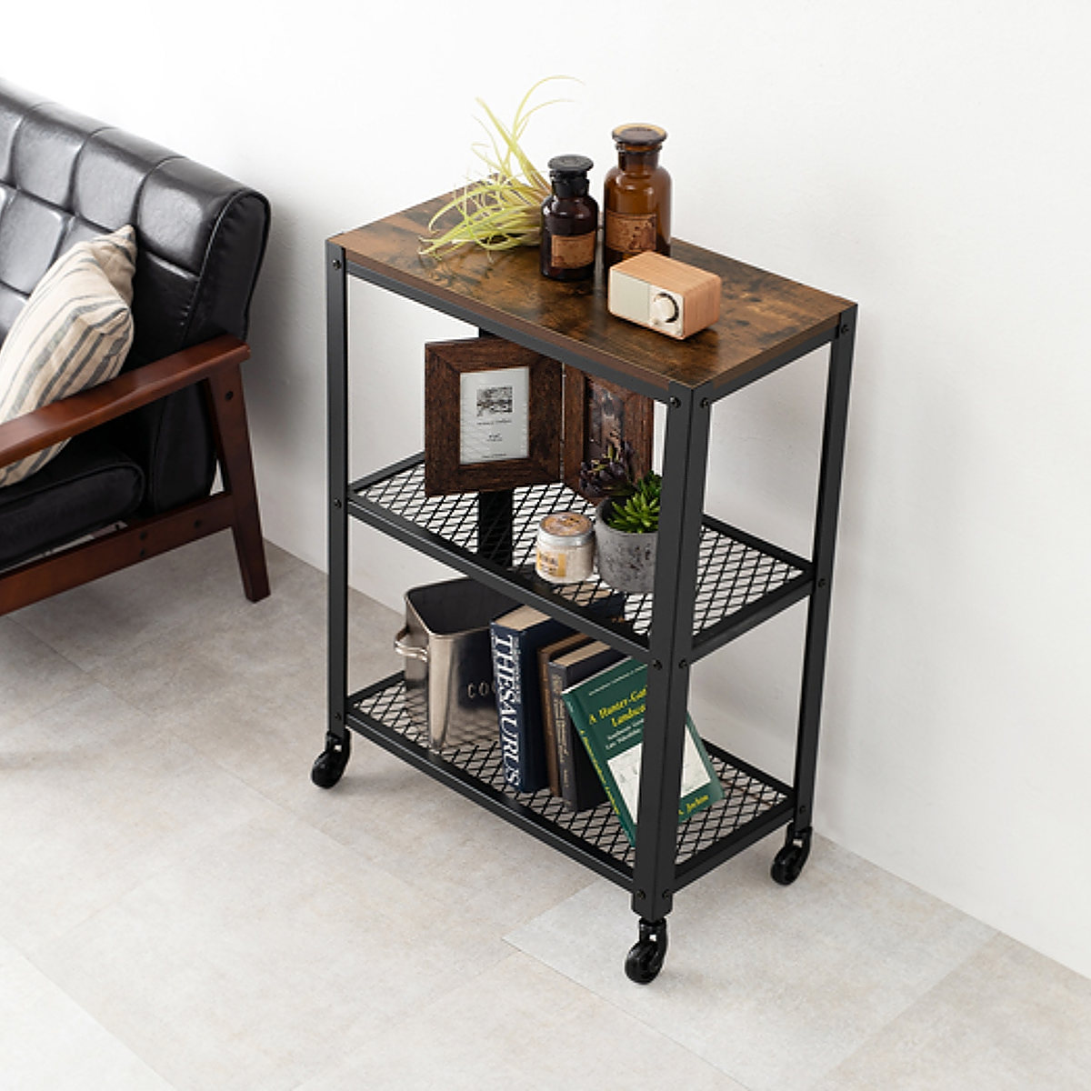 1260 ヴィンテージ オープンラック 飾り棚 収納棚 本棚 レトロ 店舗