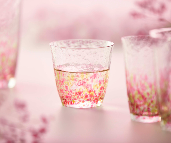 冷茶グラス 165ml 水の彩 花の彩 クリスタルガラス ファインクリスタル