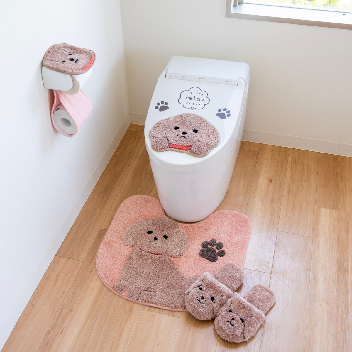 アン＆アンディ♡トイレットペーパーホルダーカバーお値下げ致しました^_^ オカ ペーパーホルダーカバー ファンディットアニマルトイレタリー