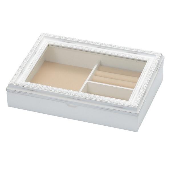 6705⑧クリーム色の木製アクセサリーケース 6705⑧クリーム色の木製アクセサリーケース 6705⑧クリーム色の木製