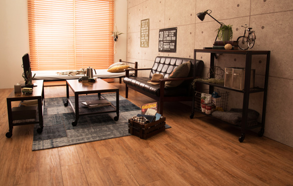 HAGiHARA（萩原） センターテーブル 幅90cm キャスター付き 木目調